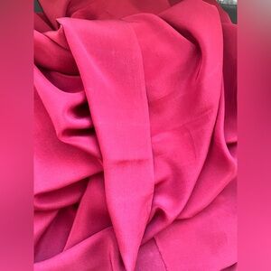 100% Silk Crepe De Chine Luxury Deep Burgundy Wine 🍷 Fabric By The Yard 44" W